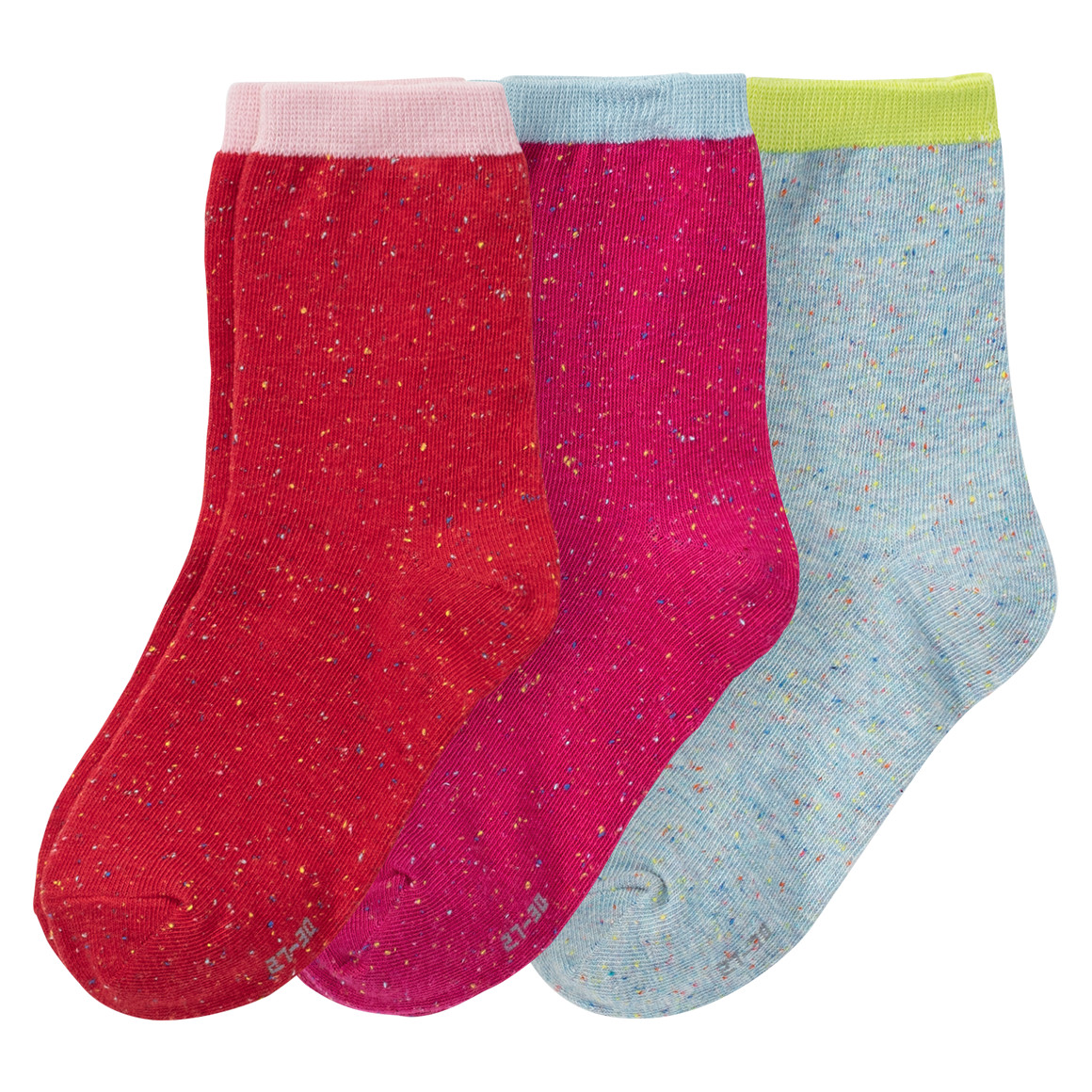 3 Paar Mädchen Socken mit Knötchengarn