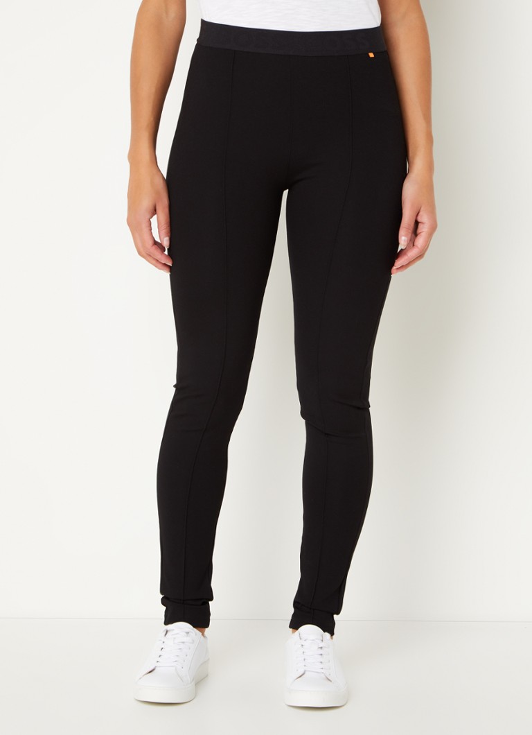Pantaloni HUGO BOSS Stretch cu talie înaltă, slim fit