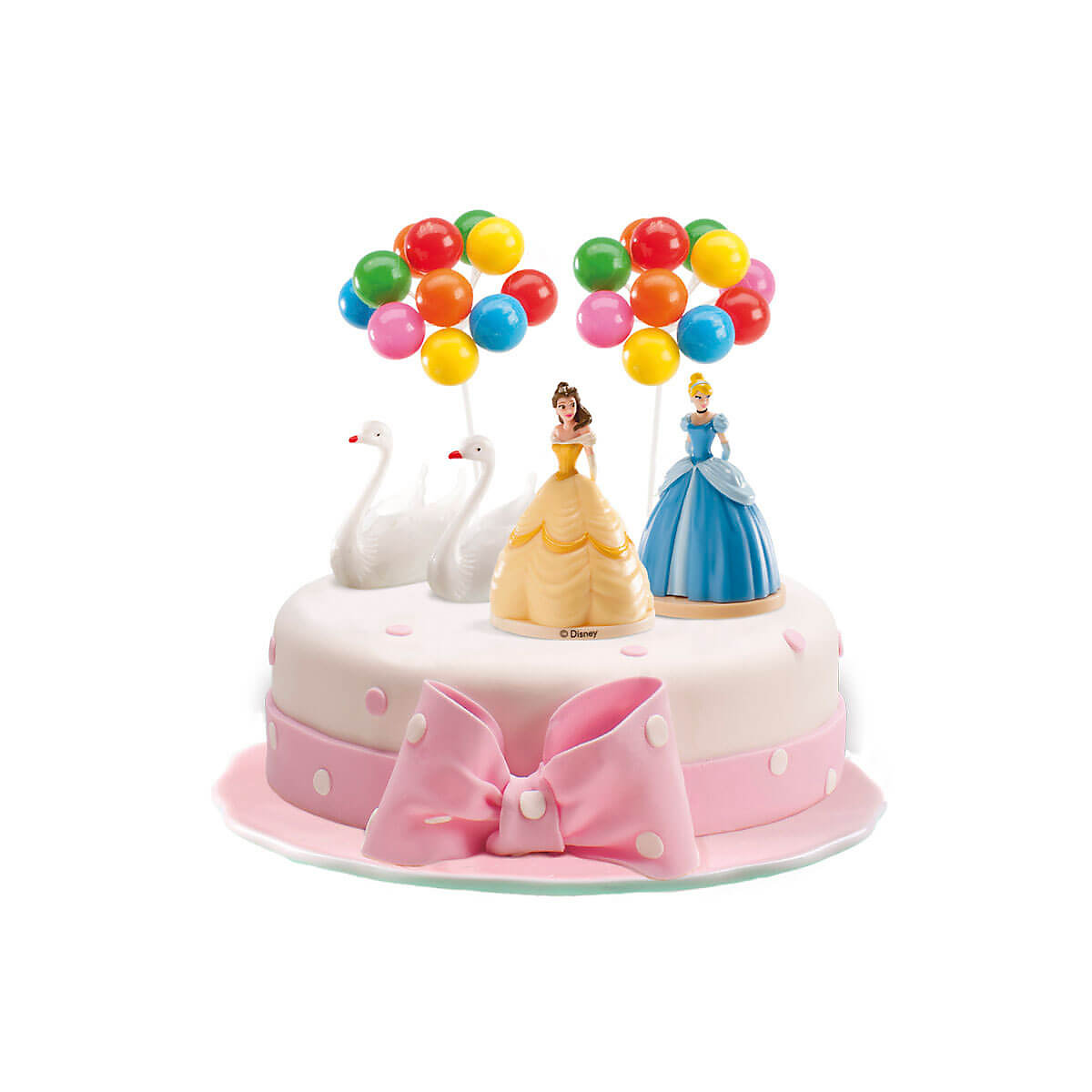 Tortendeko Set   Prinzessinen zum Geburtstag, 6-teilig, Cinderella