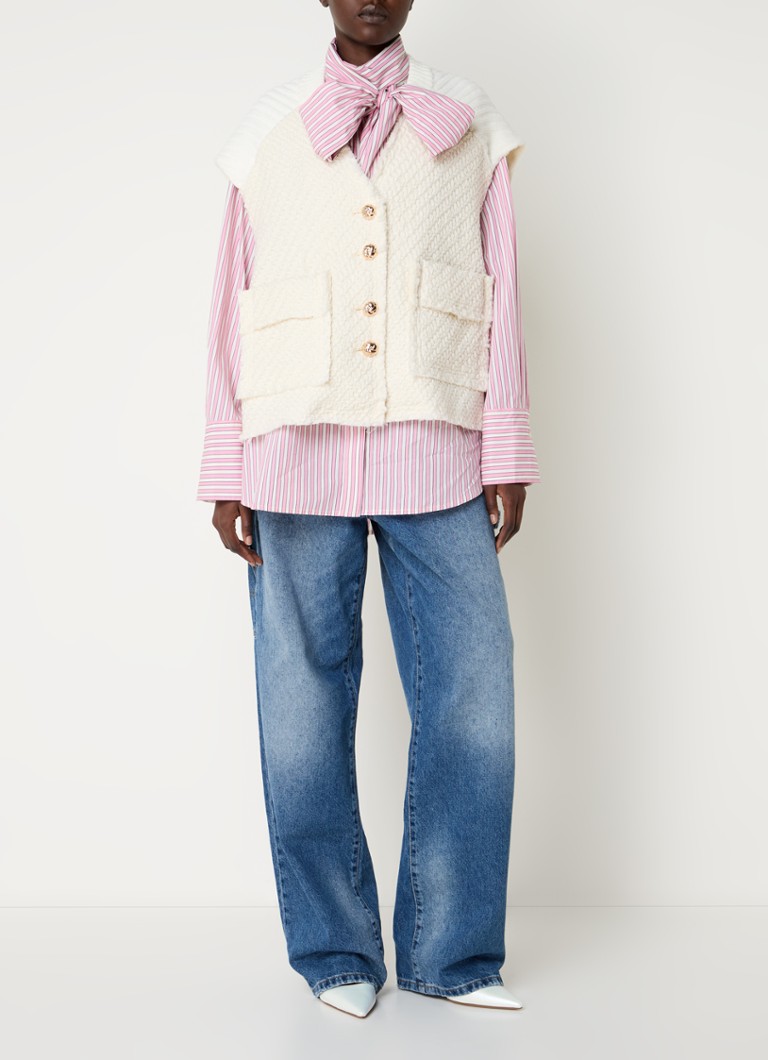 Gilet Essential Antwerp Geological in maglia grossa di misto lana con tasche cucite.