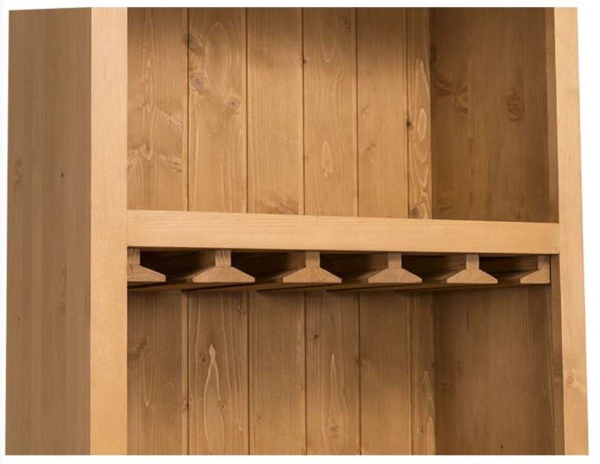Casa Padrino Barschrank Landhausstil Barschrank Naturfarben 78 x 41 x H. 210 cm - Landhausstil Weinschrank