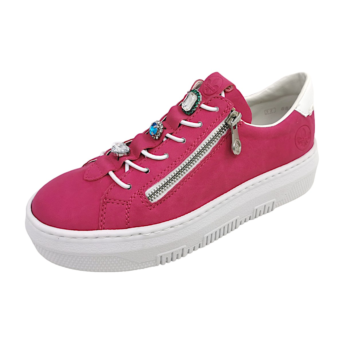 Rieker Nabukino/Alabama M1954-31 Rosa 31 Fuchsia/ Weiß