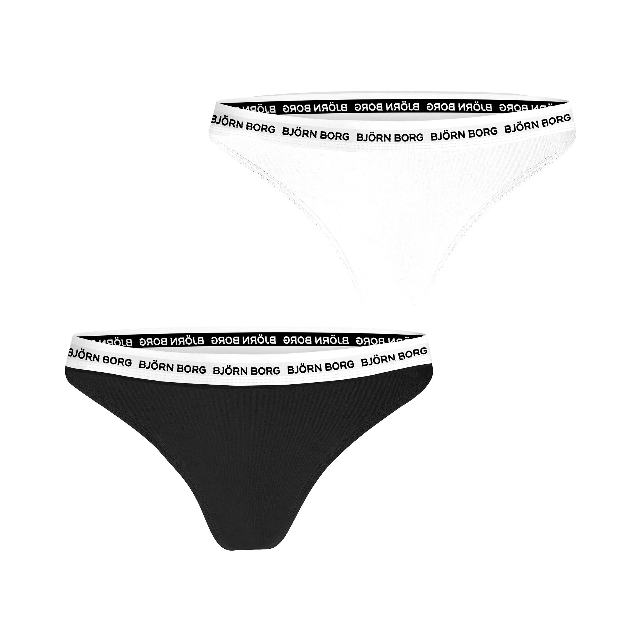 Core Logo String 2er Pack Damen - Schwarz, Weiß