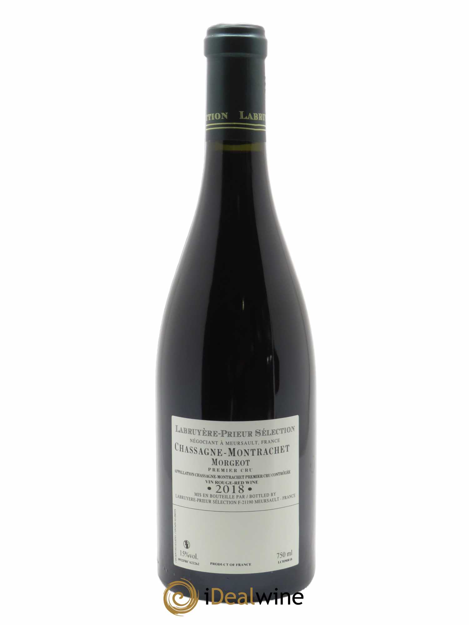 Chassagne-Montrachet 1er Cru Les Morgeots Labruyere-Prieur  2018 - Lot de 1 Bouteille