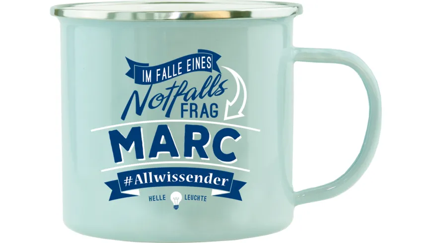 H&H Echter Kerl Emaille-Becher Marc
