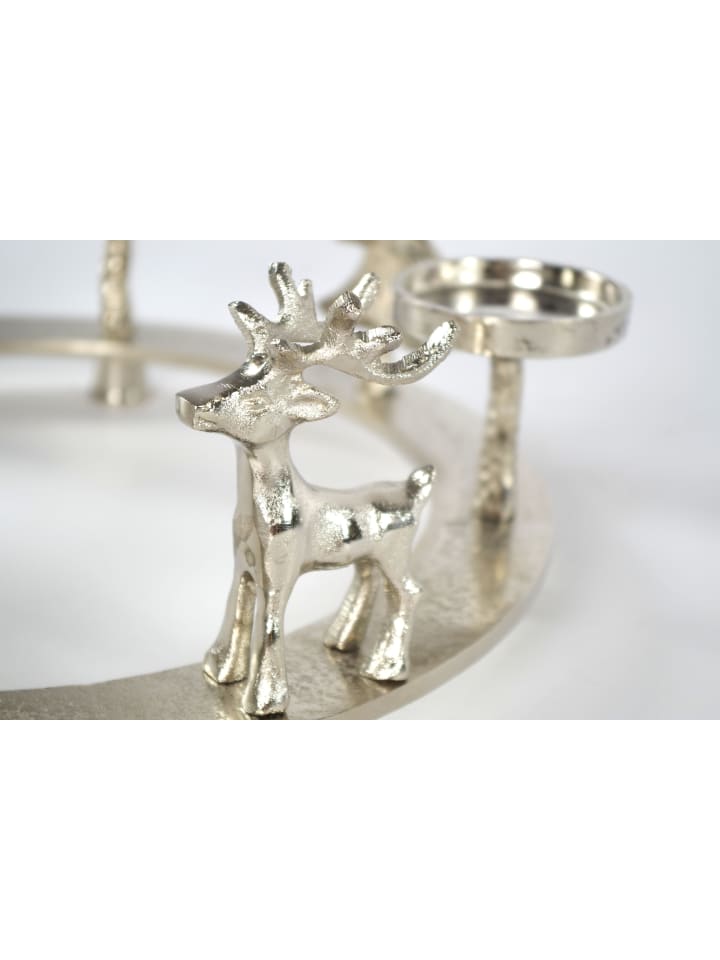 kobolo Adventskranz DEER4LGHT L in Silber günstig kaufen onesize
