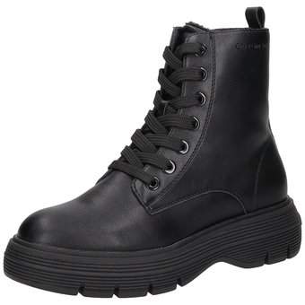 Tom Tailor Schnür Boots in schwarz