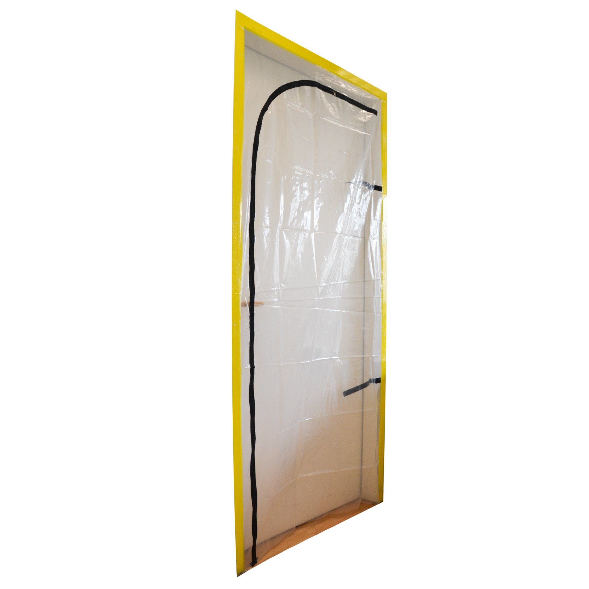 Scorprotect® Zimmertür Folien Staubschutztür schwellenlos mit Reißverschluss 210 x 110 cm