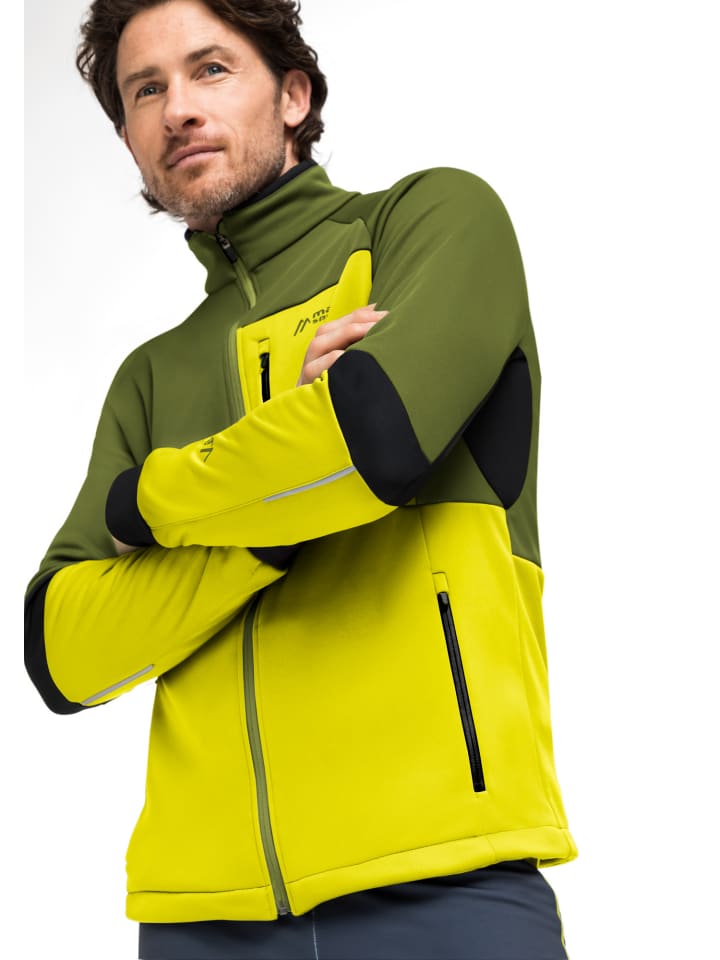 Maier Sports Cross-Country-Softshelljacke Venabu M in khaki/gelb günstig kaufen