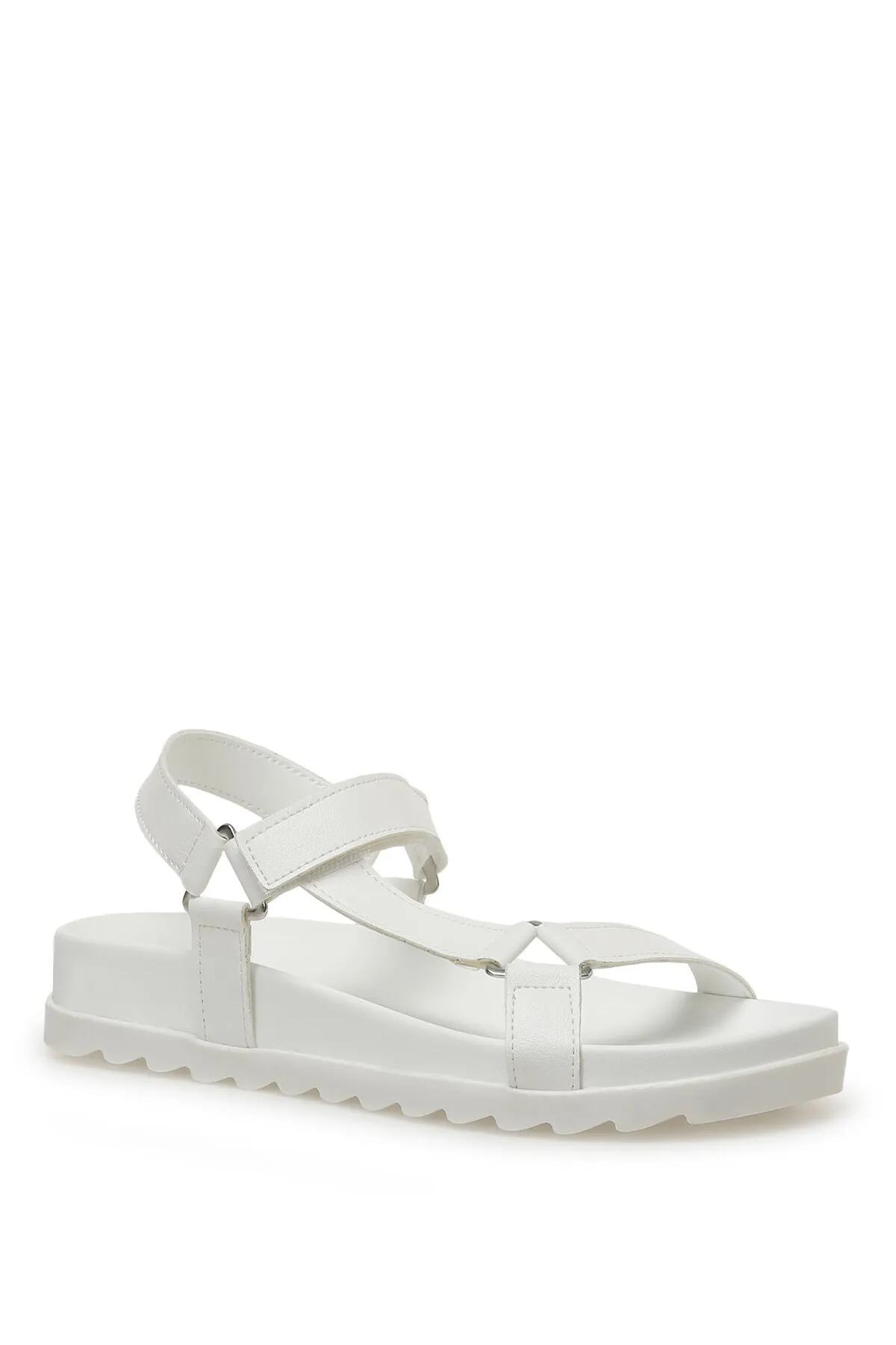 Nine West  RESTE 3FX Weiße Damen-Sandalen mit dicker Sohle