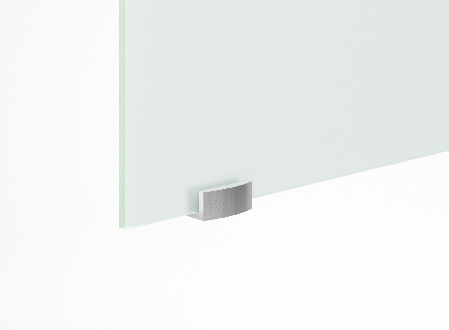 AMOD Glasschiebetür S-SSOE (Edelstahl, Komplett Set), mit Griffmuschel und SoftStop