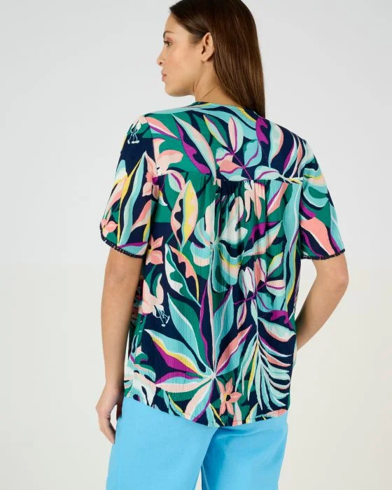 Chemisier crépon *fibres pure viscose Lenzing(TM) EcoVero(TM)