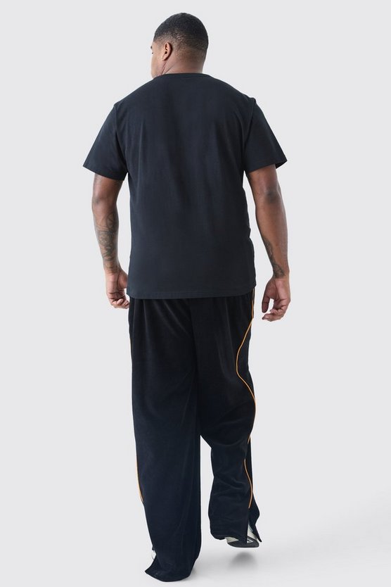 Plus breite Velour Jogginghose