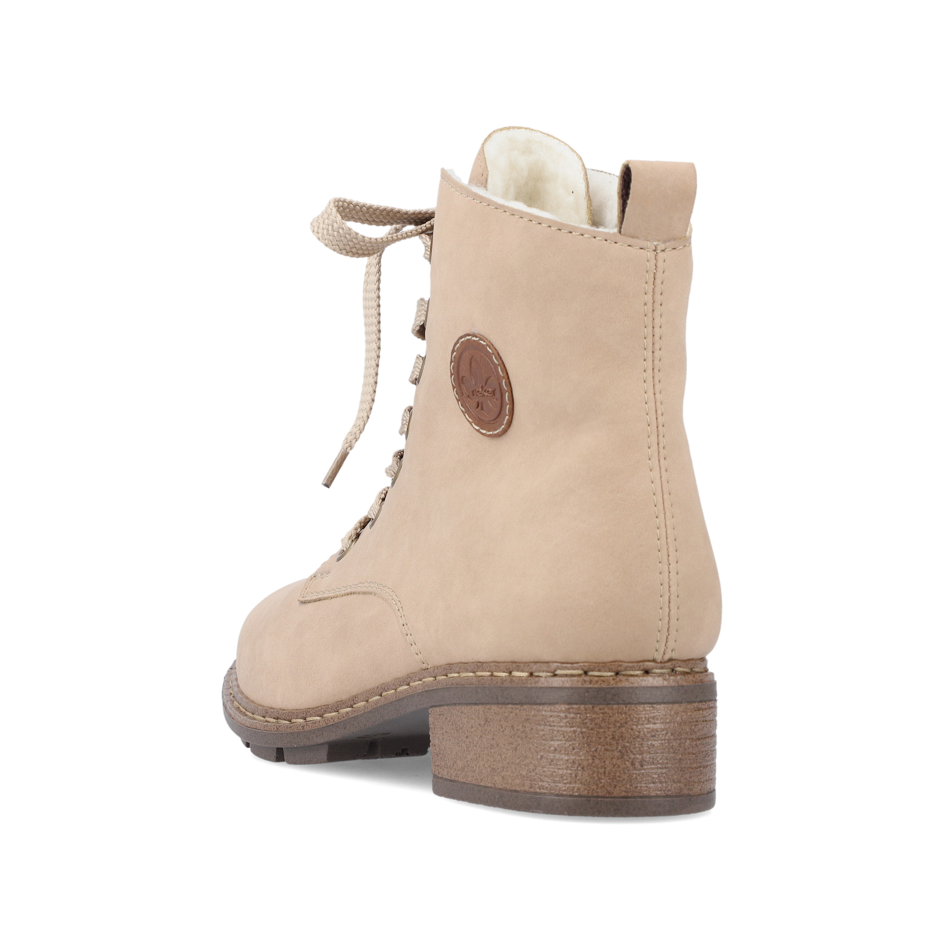 Rieker Damen Schnürstiefel sandbeige