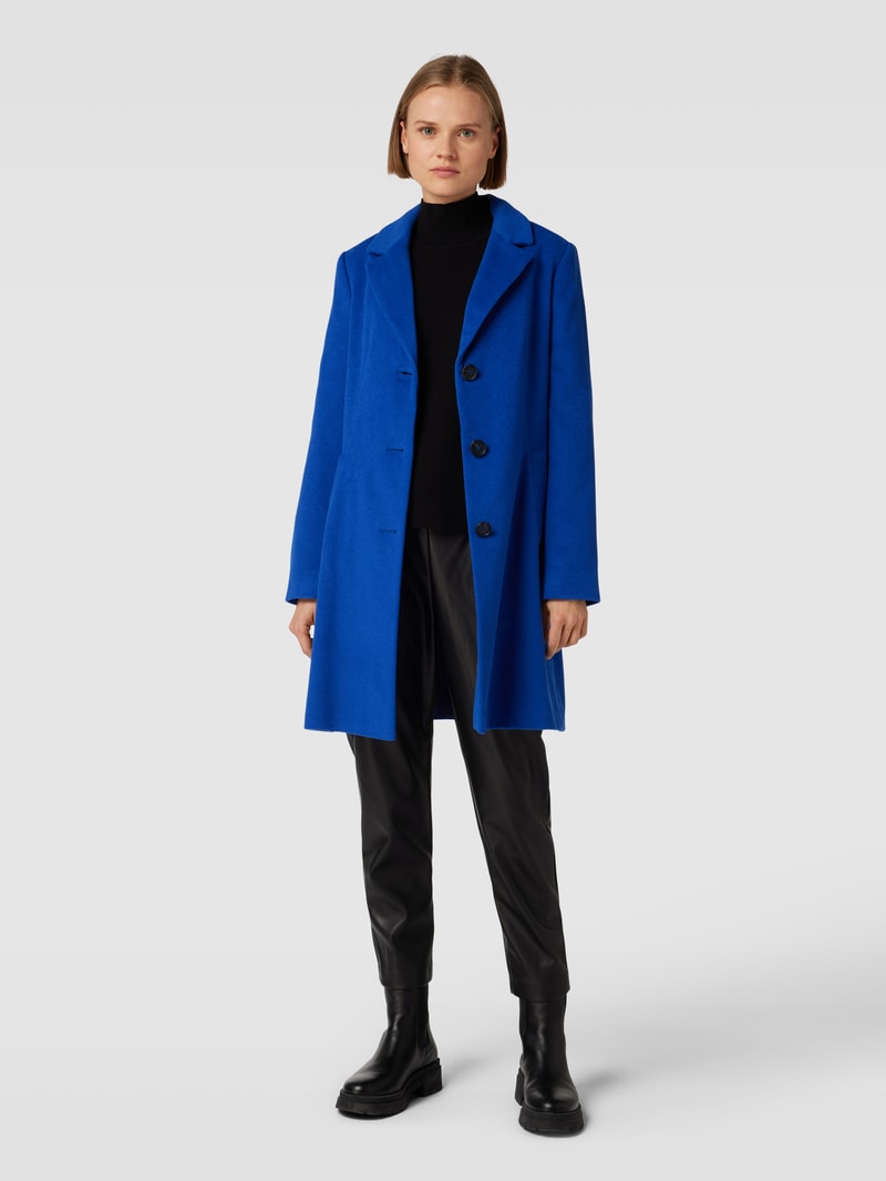 Mantel mit Knopfleiste in royalblau