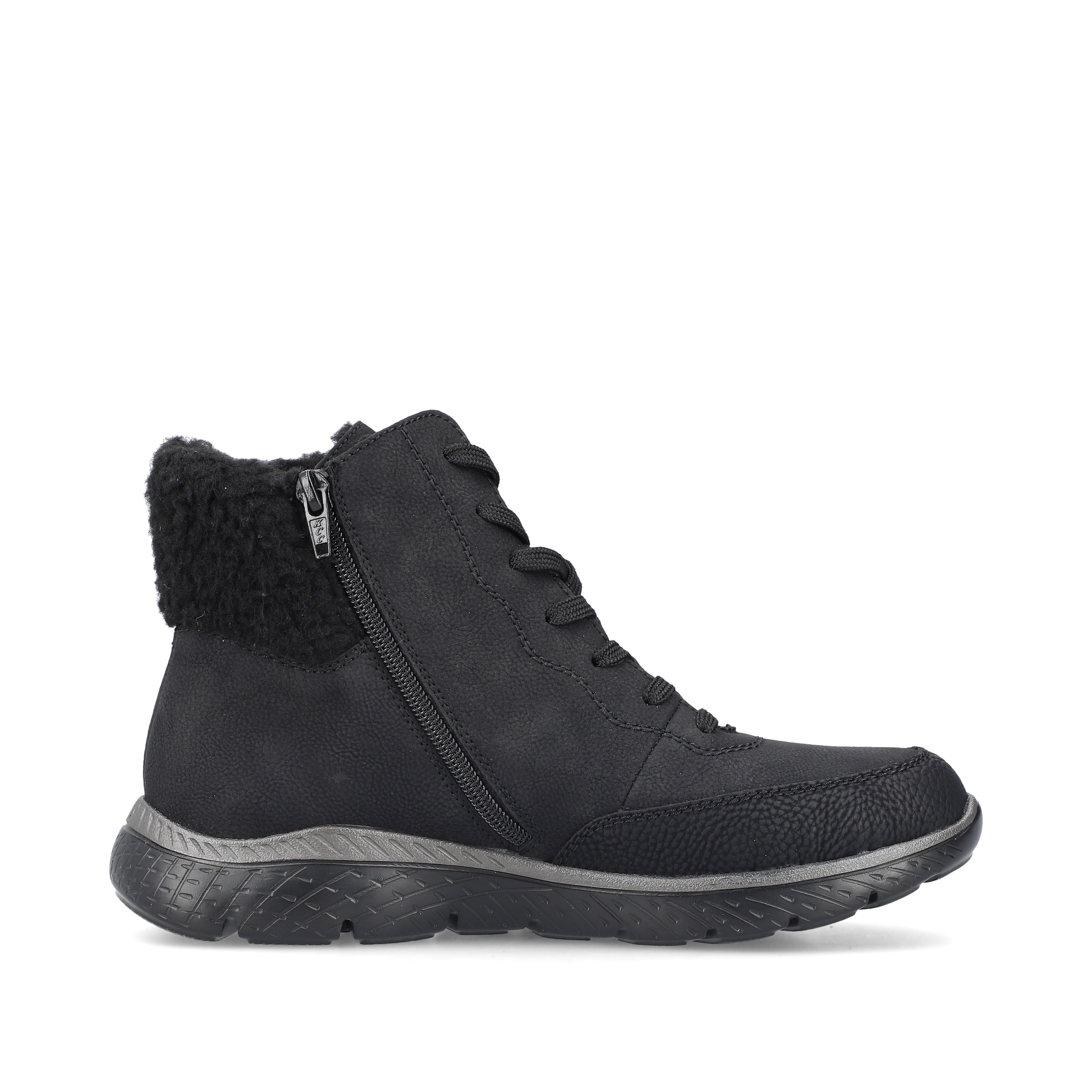Rieker Damen Schnürstiefel tiefschwarz