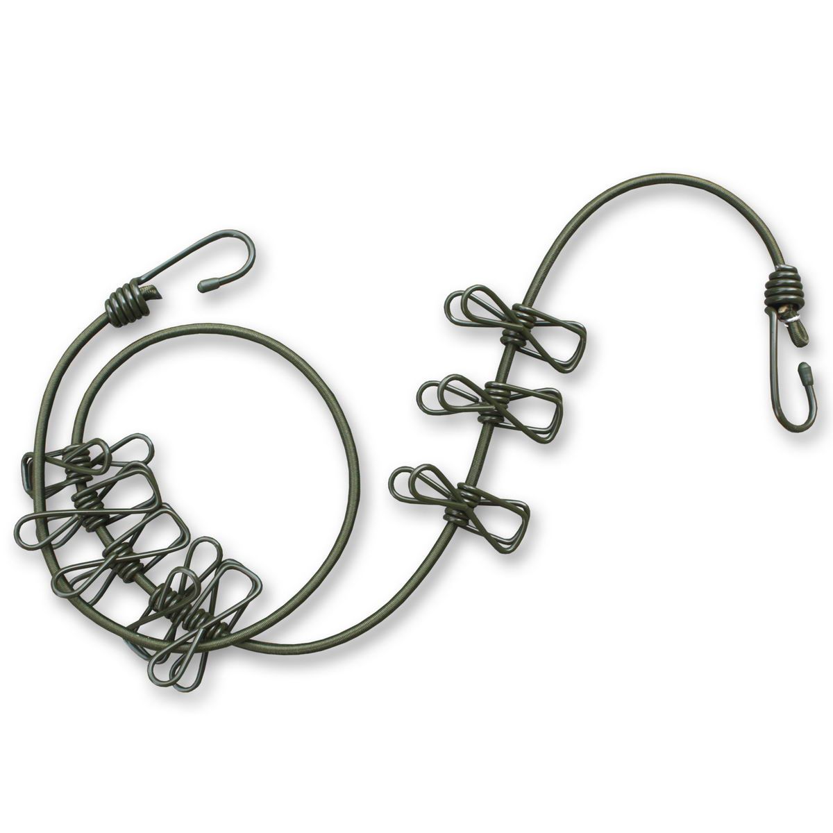 Wäscheleine oliv mit Haken