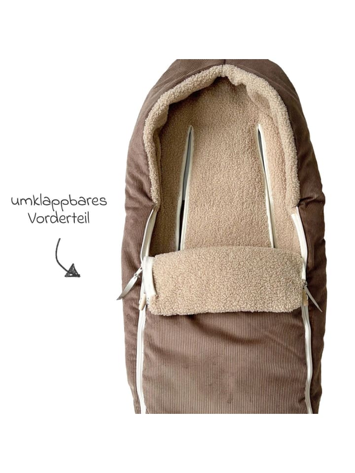 Kaiser Fleece-Fußsack Hima für Babyschalen & Babywannen in braun günstig kaufen onesize