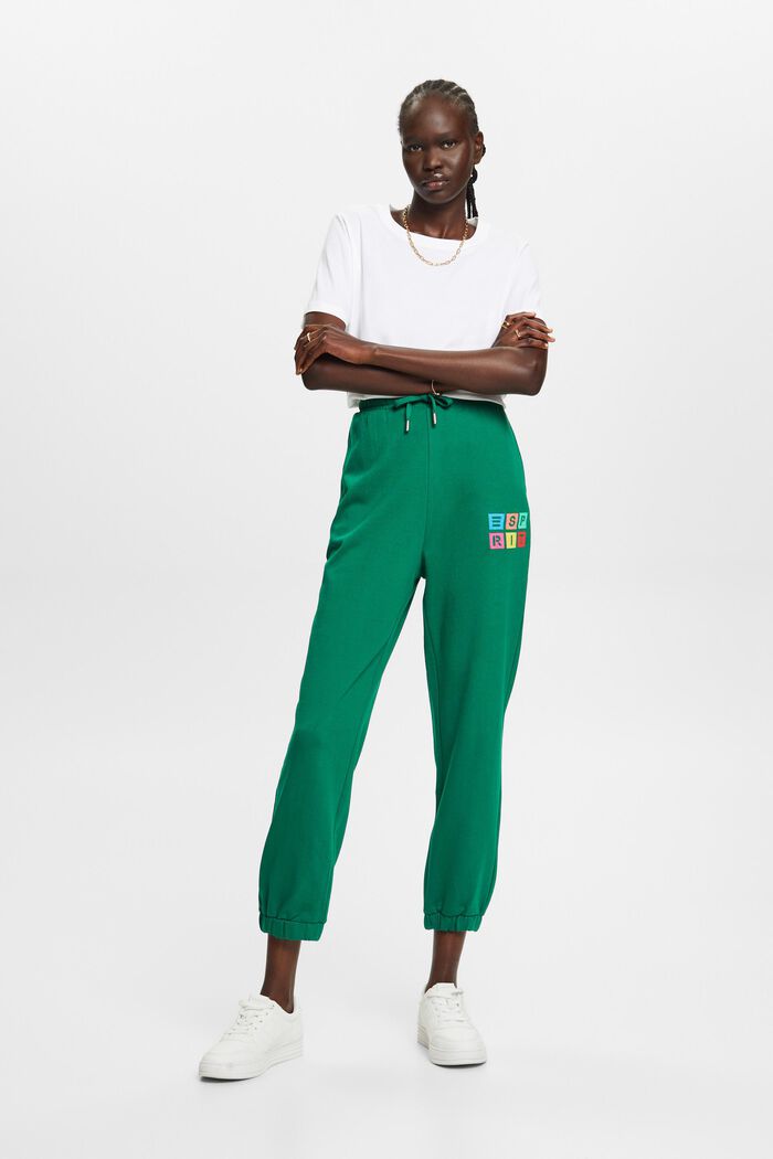 Track Pants aus Bio-Baumwolle mit Logostickerei