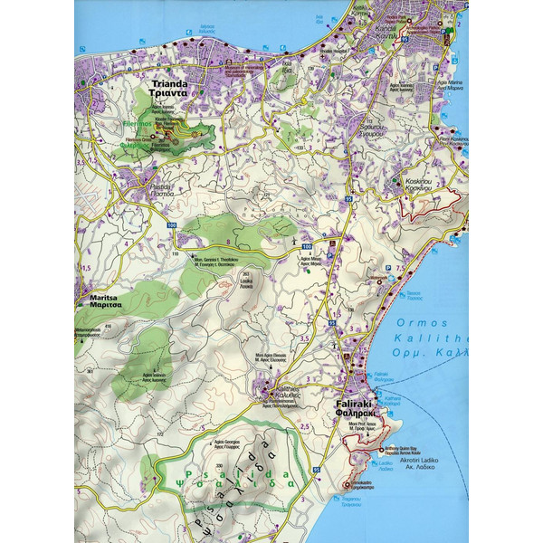 KOMPASS Wanderkarte Rhodos 1:50 000 - Wanderkarte