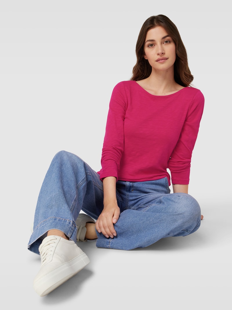 Longsleeve mit Strukturmuster in pink