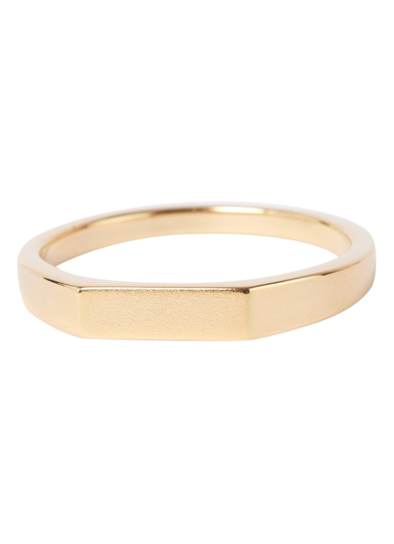 Anello a sigillo Miansai Thin Geo in argento