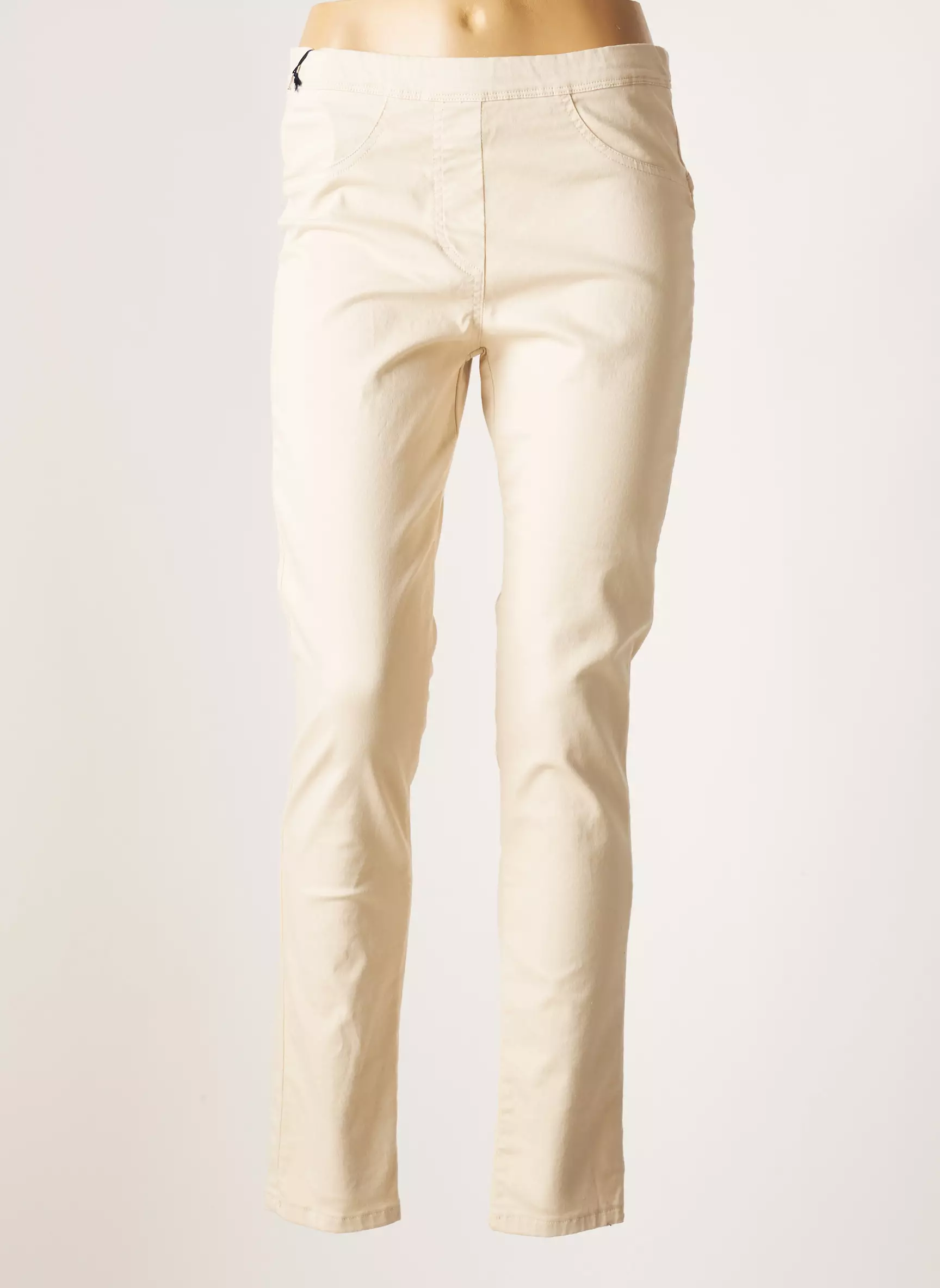 Tusach Pantalons Slim Femme couleur beige