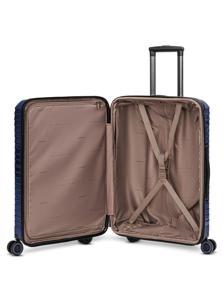 Stratic Shine 4 Rollen Kofferset 3-teilig mit Dehnfalte in navy blue günstig kaufen onesize