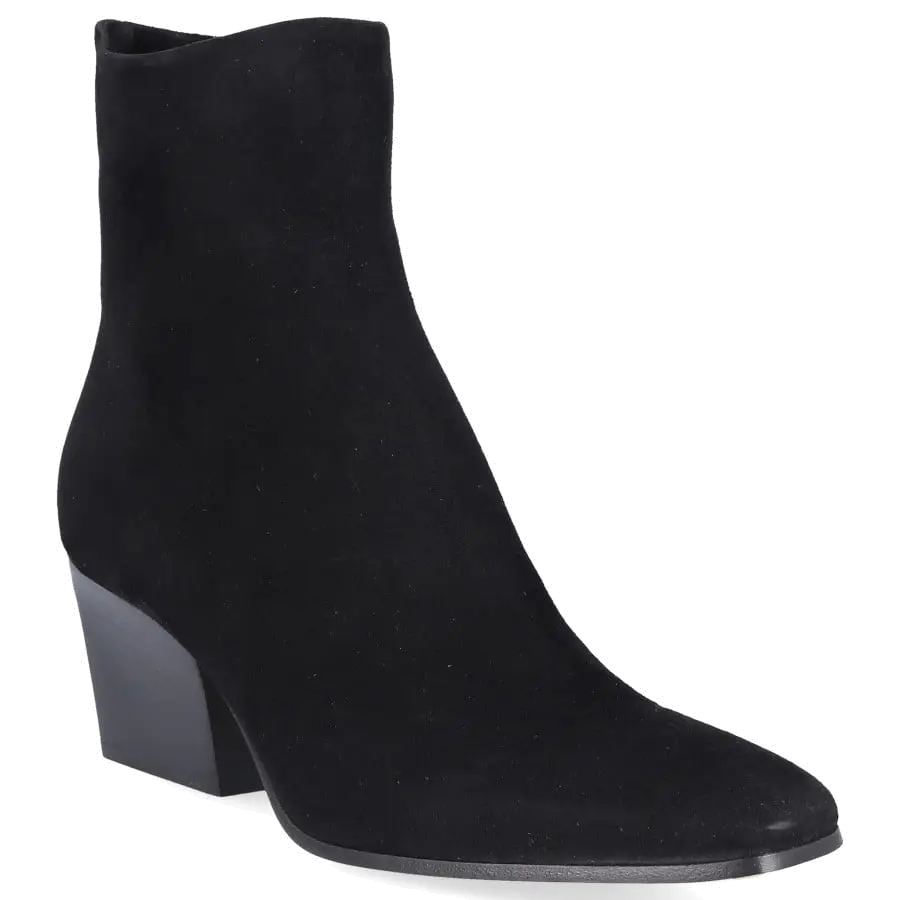 Pomme D`OR - Klassische Stiefeletten 6983 Veloursleder - schwarz