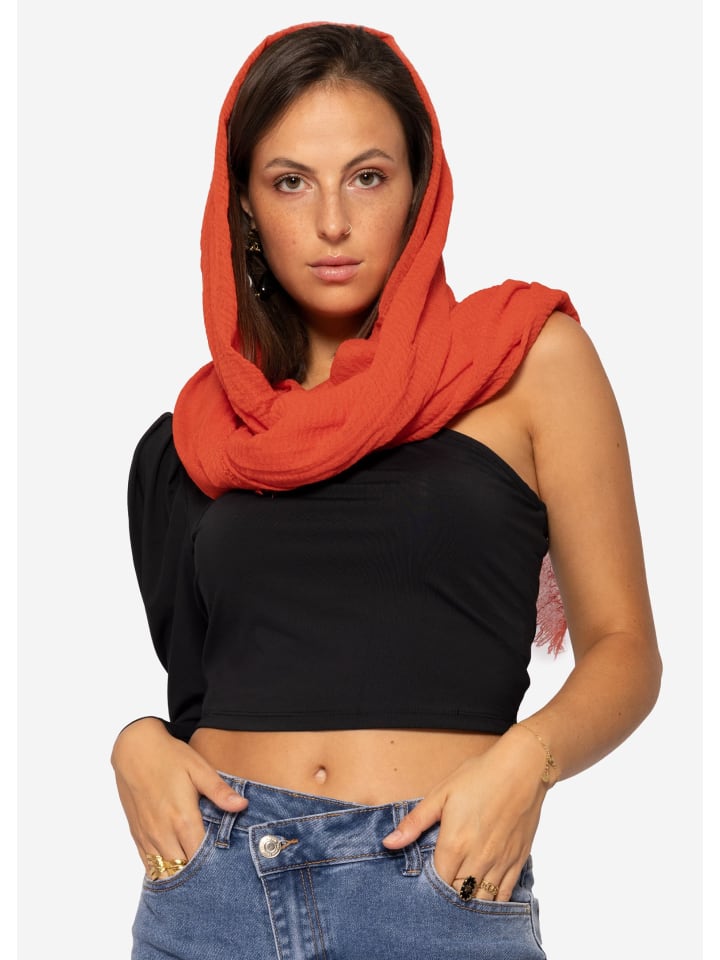 SASSYCLASSY Musselin Schals in Rot günstig kaufen onesize