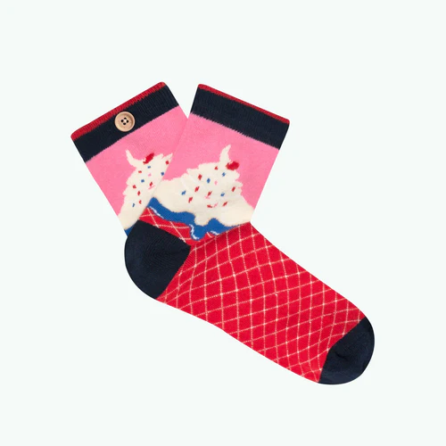 Lilac & Pink Navy Socks