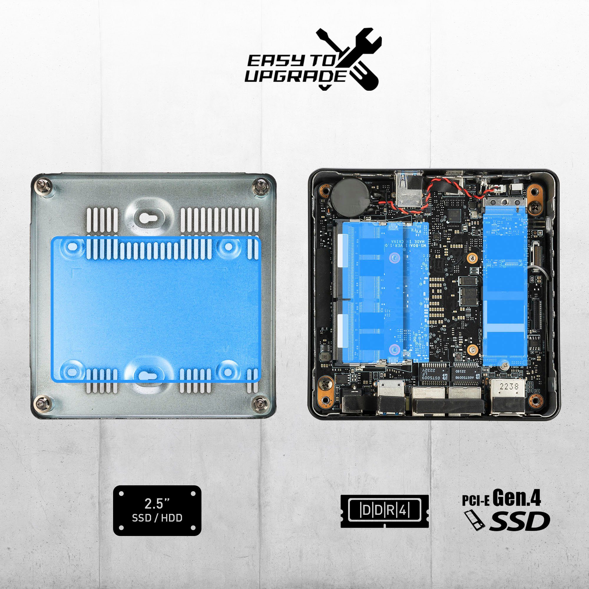 MSI CUBI 5 12M-021BDE Mini-PC (Intel Core i5 1255U, Iris® Xe Graphics, Luftkühlung)