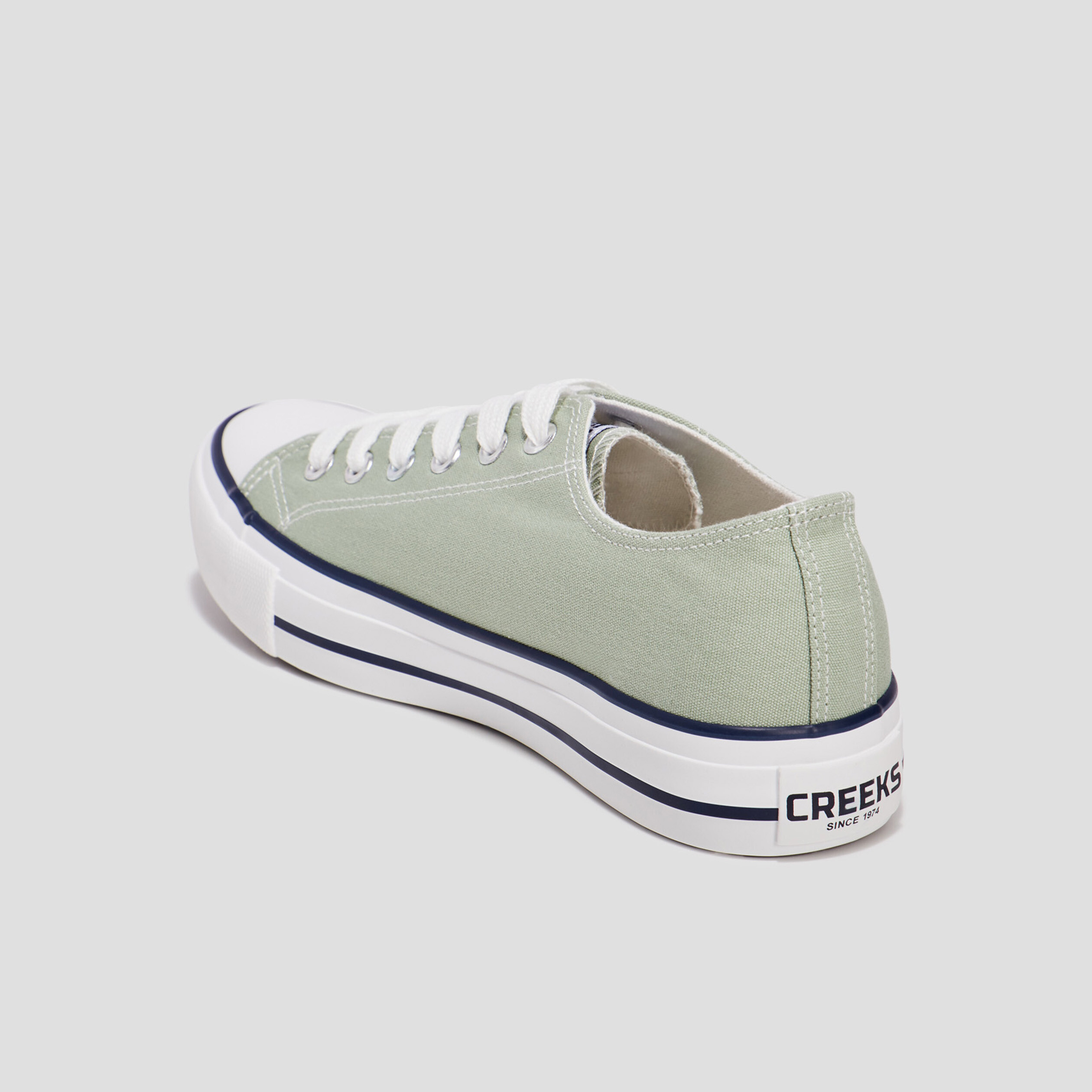 Tennis en toile à lacets Creeks vert clair femme | La Halle