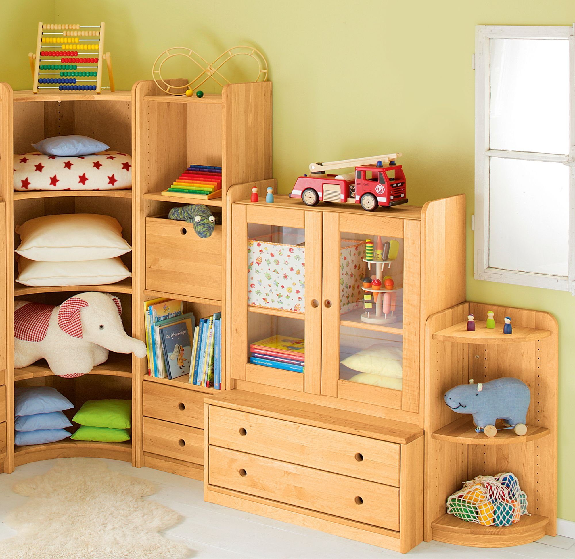 BioKinder - Das gesunde Kinderzimmer Eckregal Lara, 80 cm mit 1 Einlegeboden