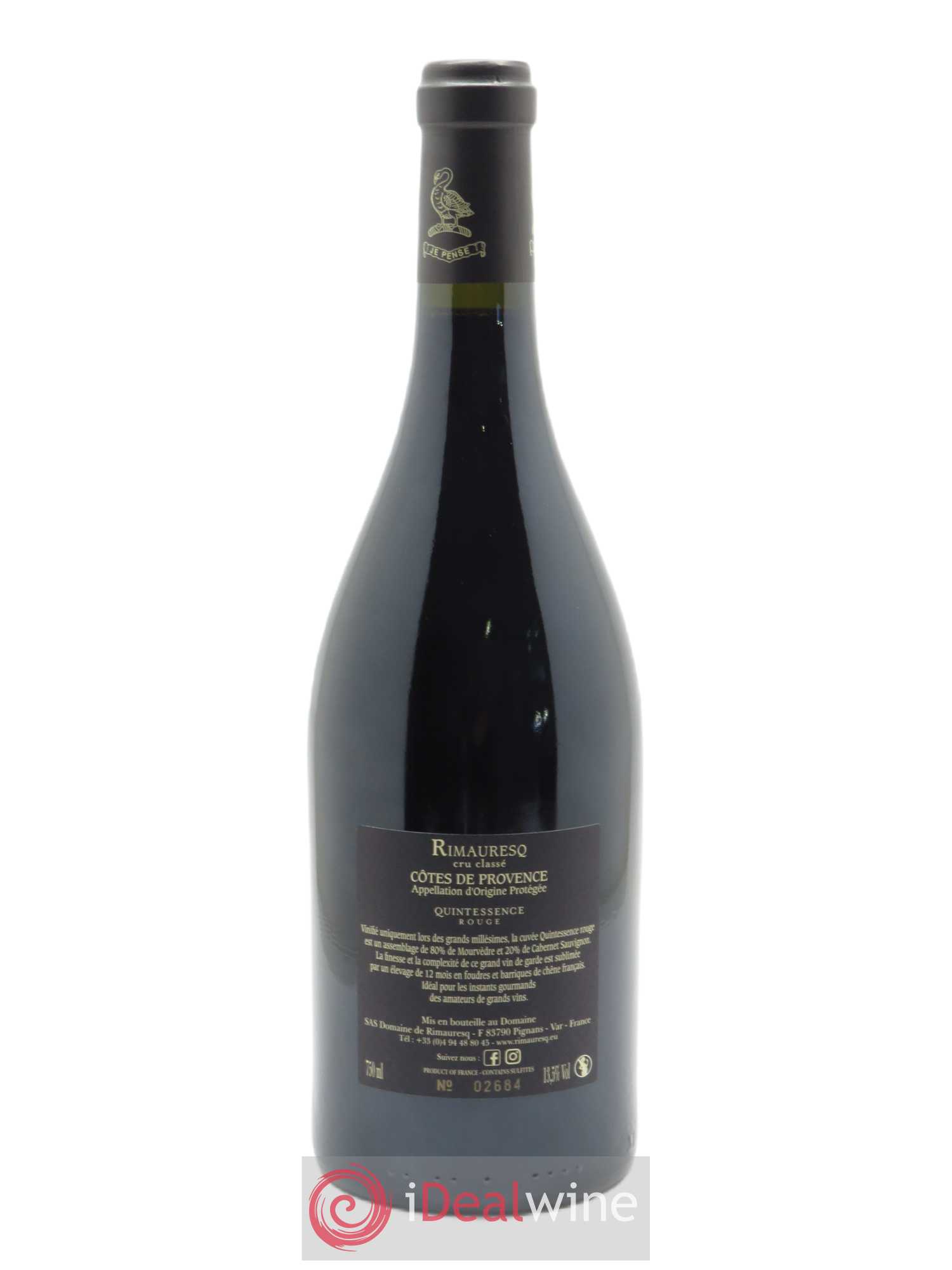 Côtes de Provence Quintessence  2019 - Lot de 1 Bouteille