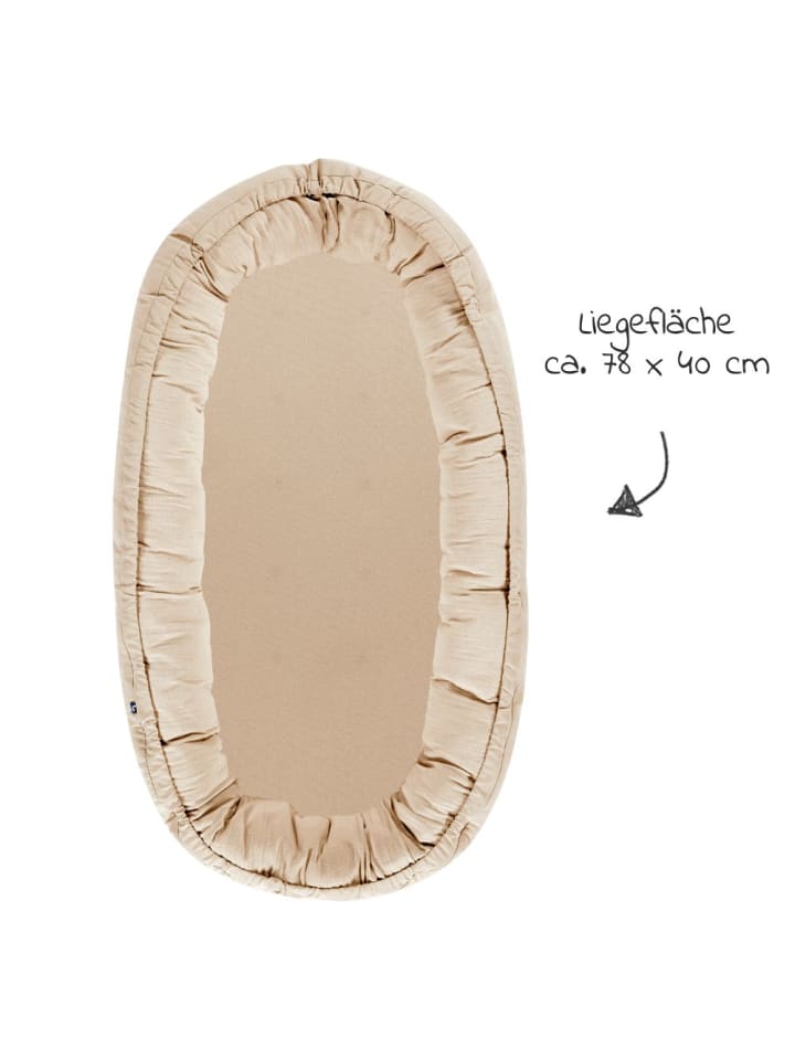 Alvi Schlummer-Nestchen Musselin mit klimaregulierender in beige günstig kaufen onesize