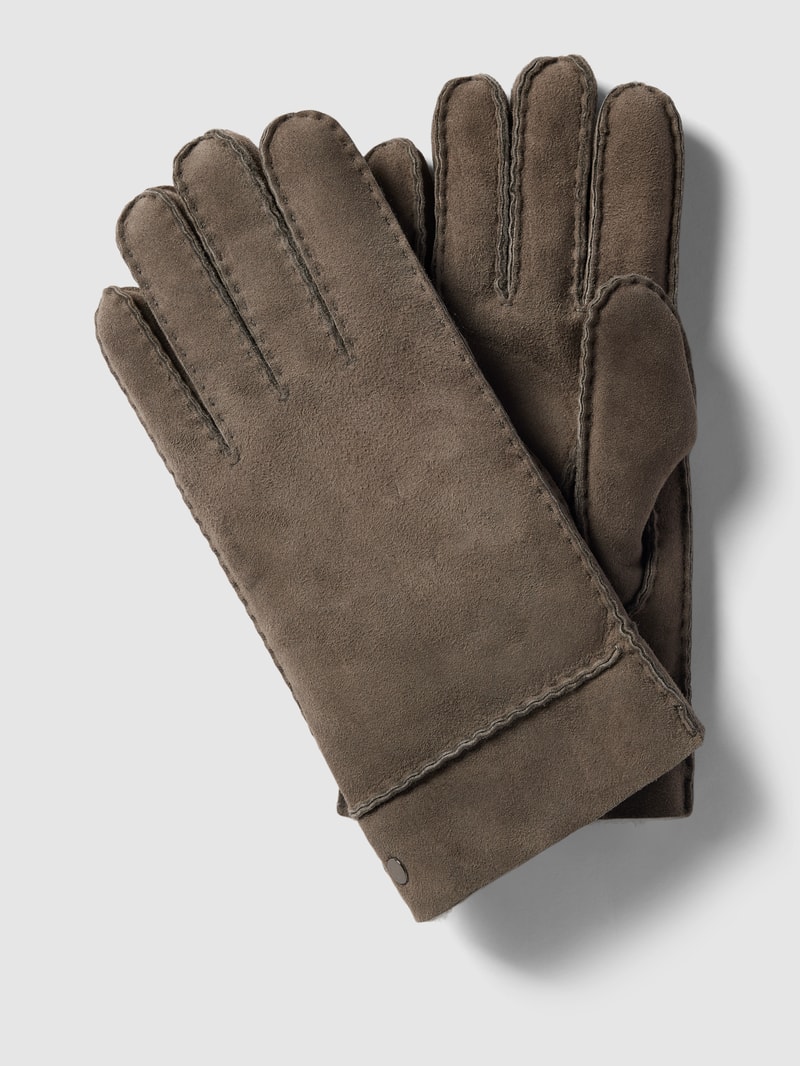 Handschuhe mit Label-Detail in mittelgrau