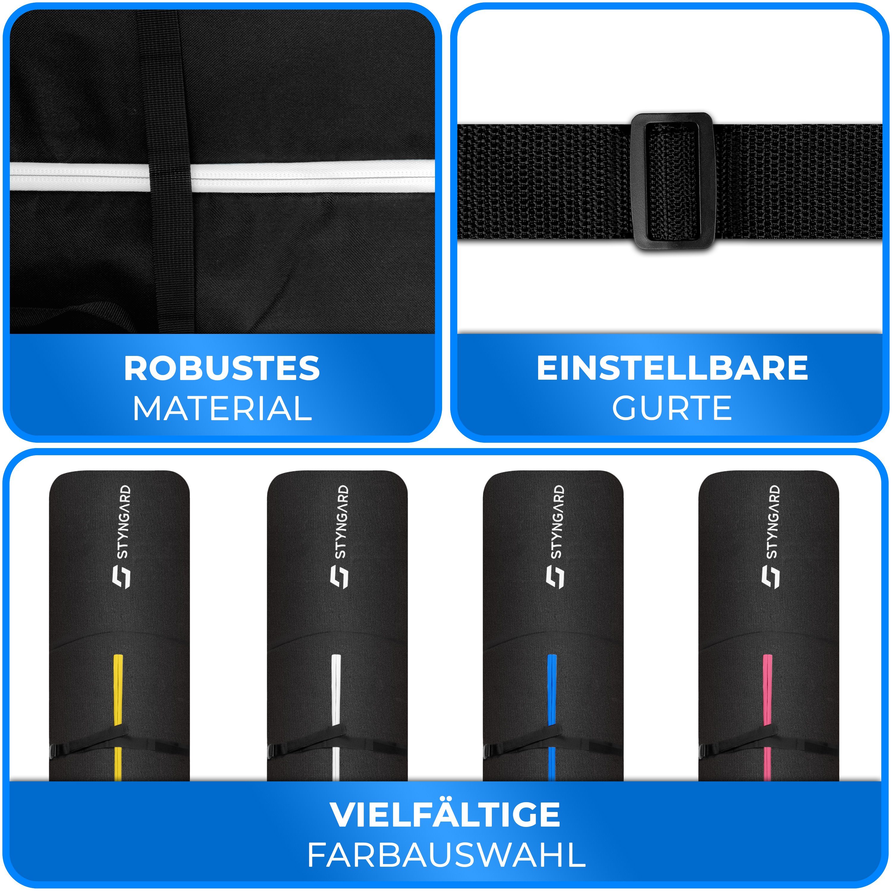 Styngard Skitasche KITZBÜHEL, 2 Paar Ski mit Rolltop [XXL - für 2 x 140 cm bis 200 cm]
