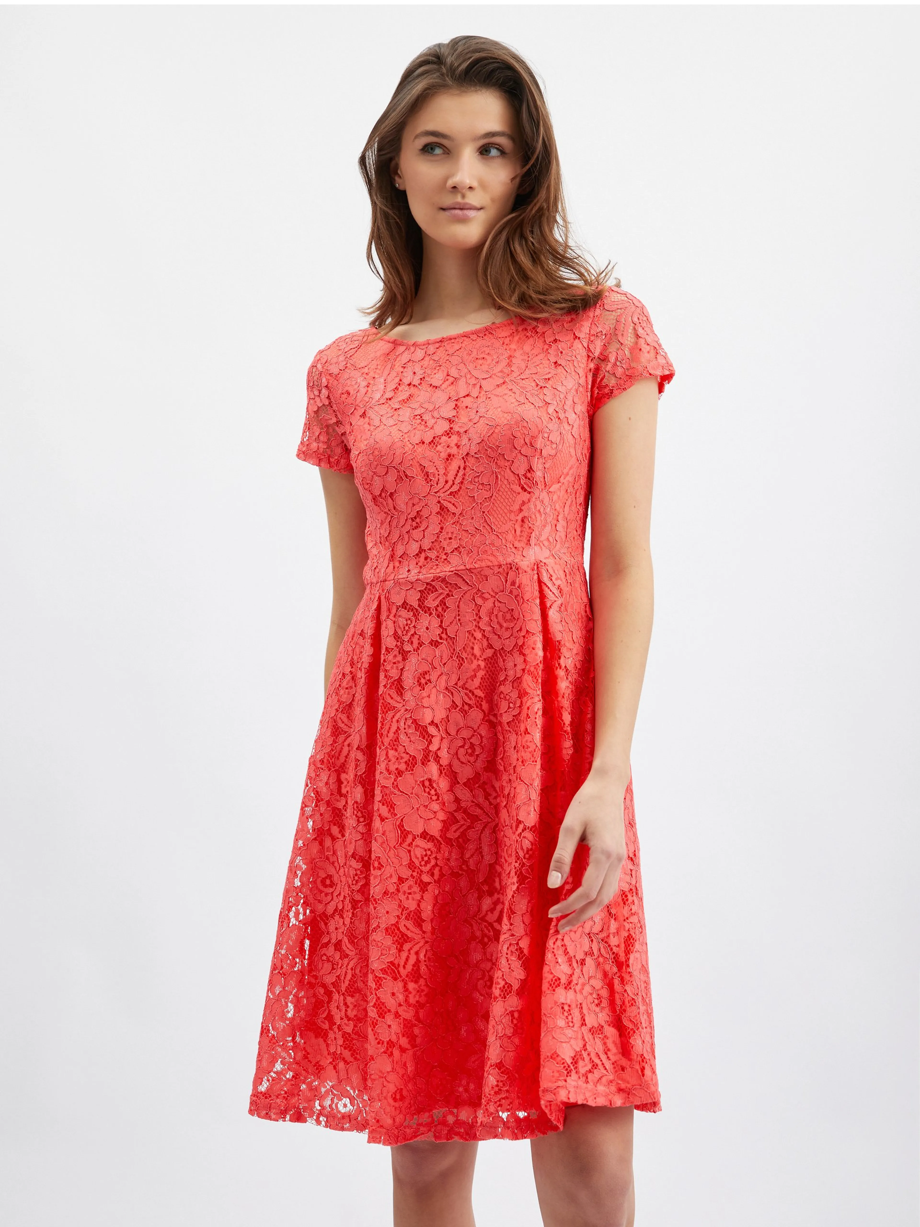 Rosa Damen-Spitzenkleid ORSAY