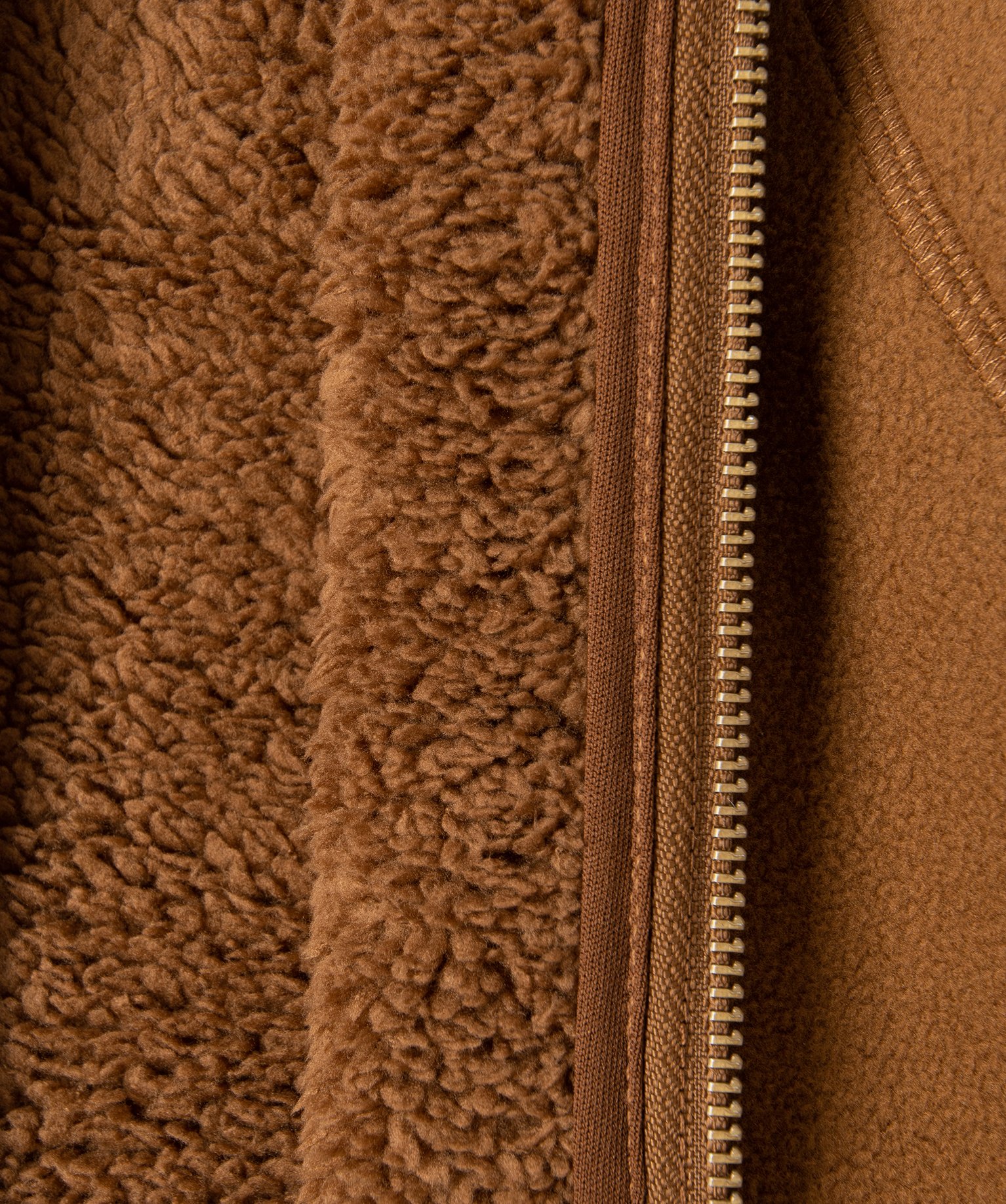 Sweat Garçon à capuche fermeture zippée avec doublure chaude marron | GEMO