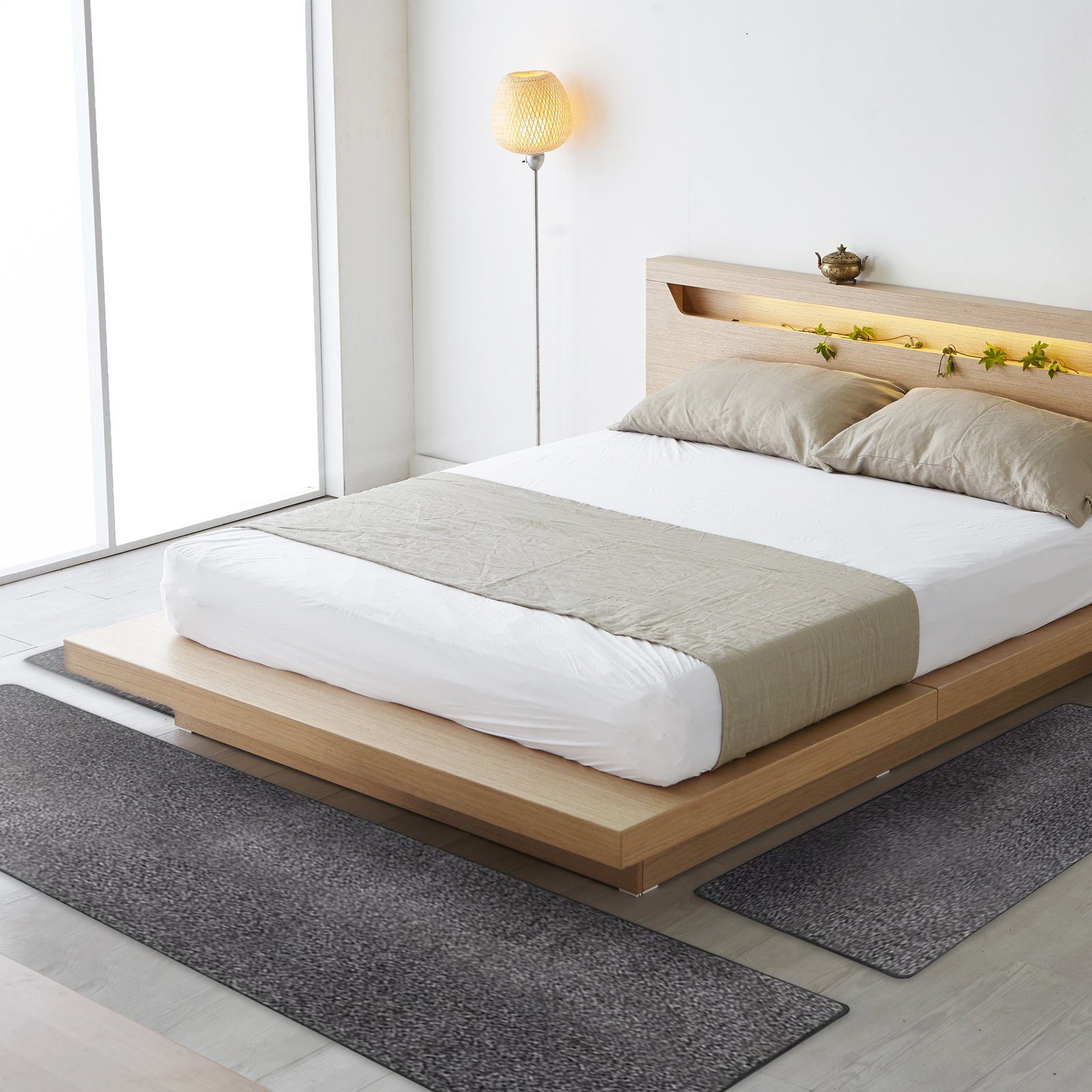 Bettumrandung Toulon, Läufer-Set für das Schlafzimmer, rechteckig, 3 Größen Karat, Höhe 10 mm, (3-tlg), Velours