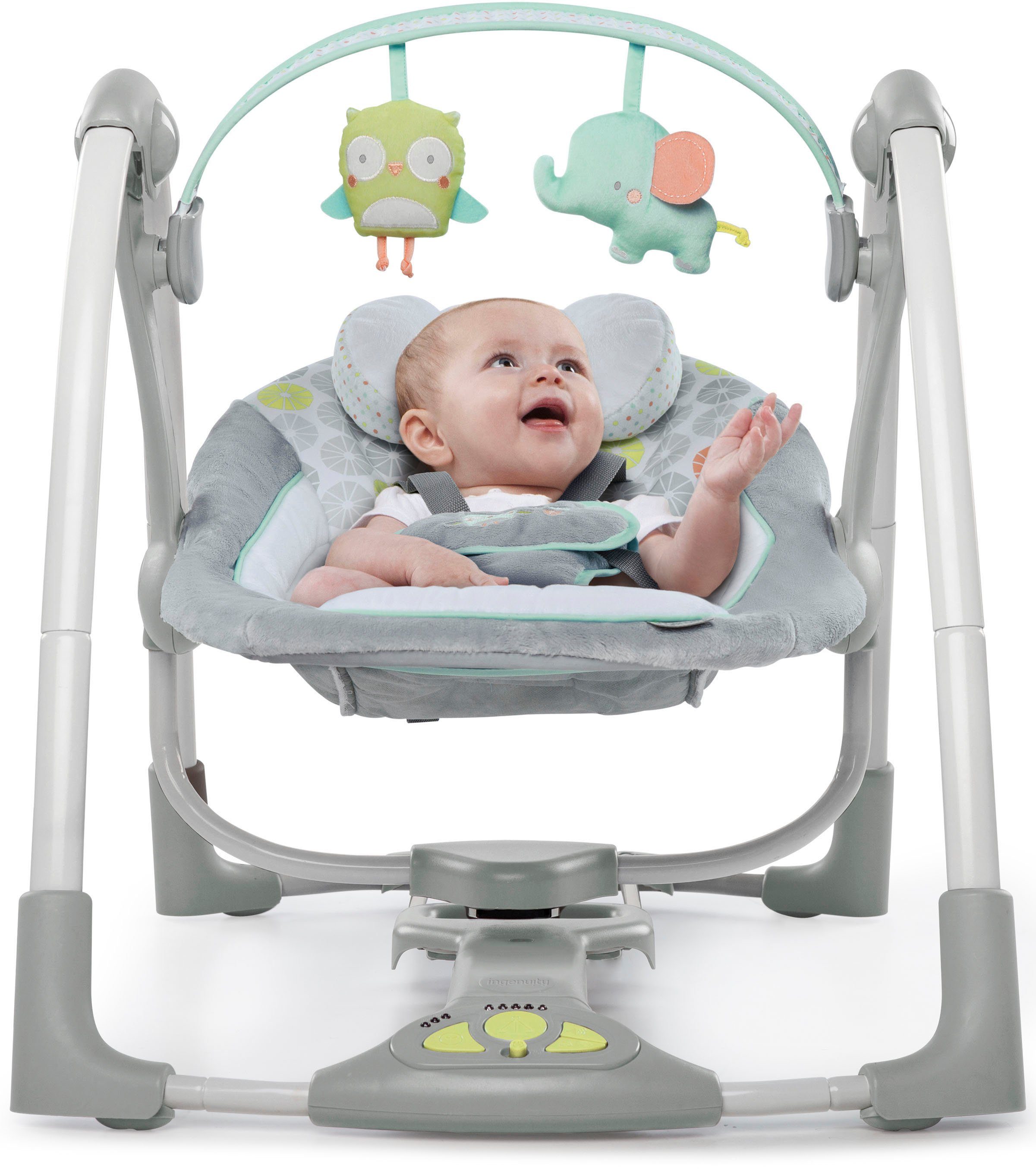 ingenuity Babyschaukel Swing'n Go, Hugs & Hoots, tragbar