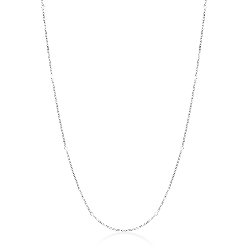 Elli Elli Collier Basic Erbskette Coin Plättchen 925 Silber Bijoux