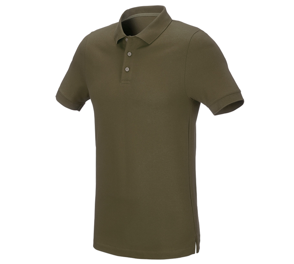 e.s. Piqué-Polo cotton stretch, slim fit