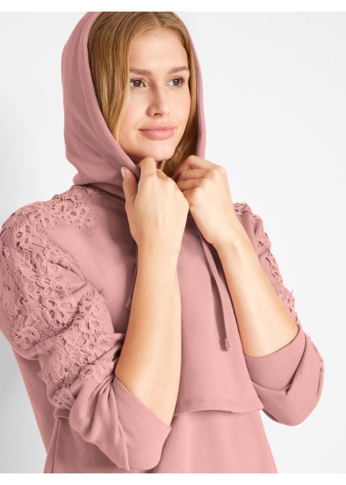 Umstands-Sweatshirt / Still-Sweatshirt mit Spitze