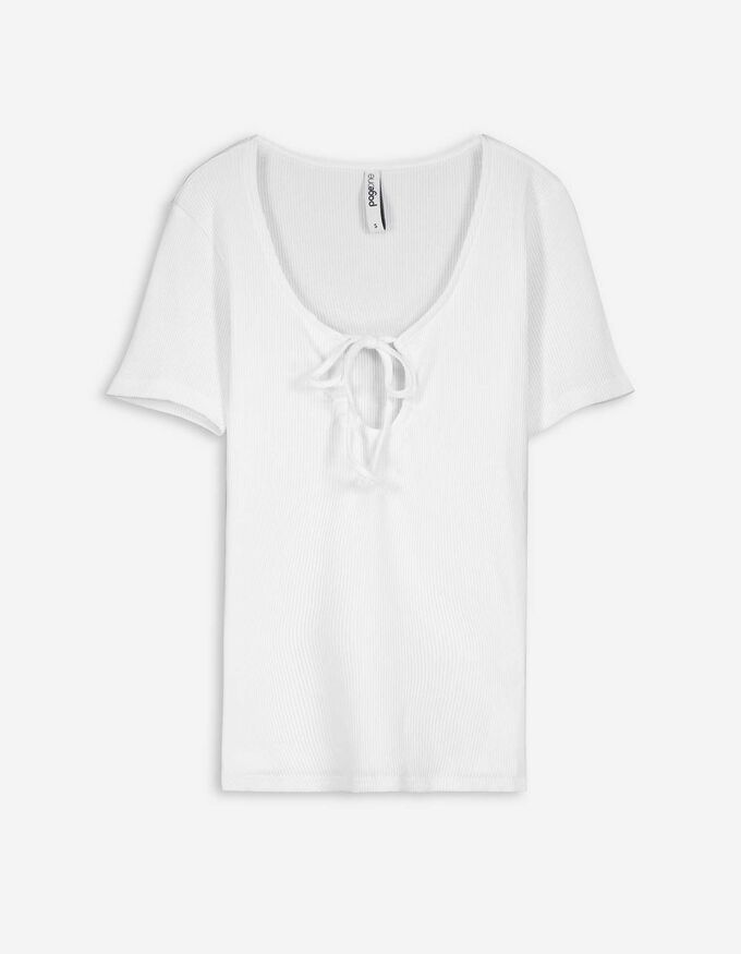 T-Shirt - Schlüsselloch-Ausschnitt