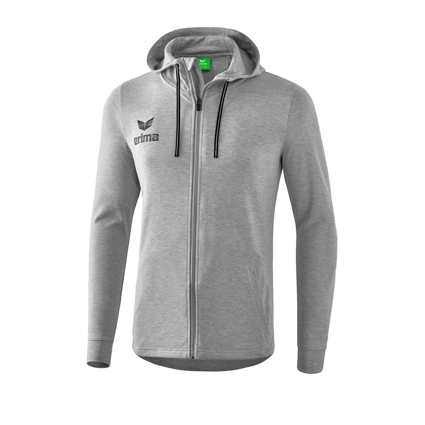 Erima Essential Kapuzenjacke Kids Grau Schwarz