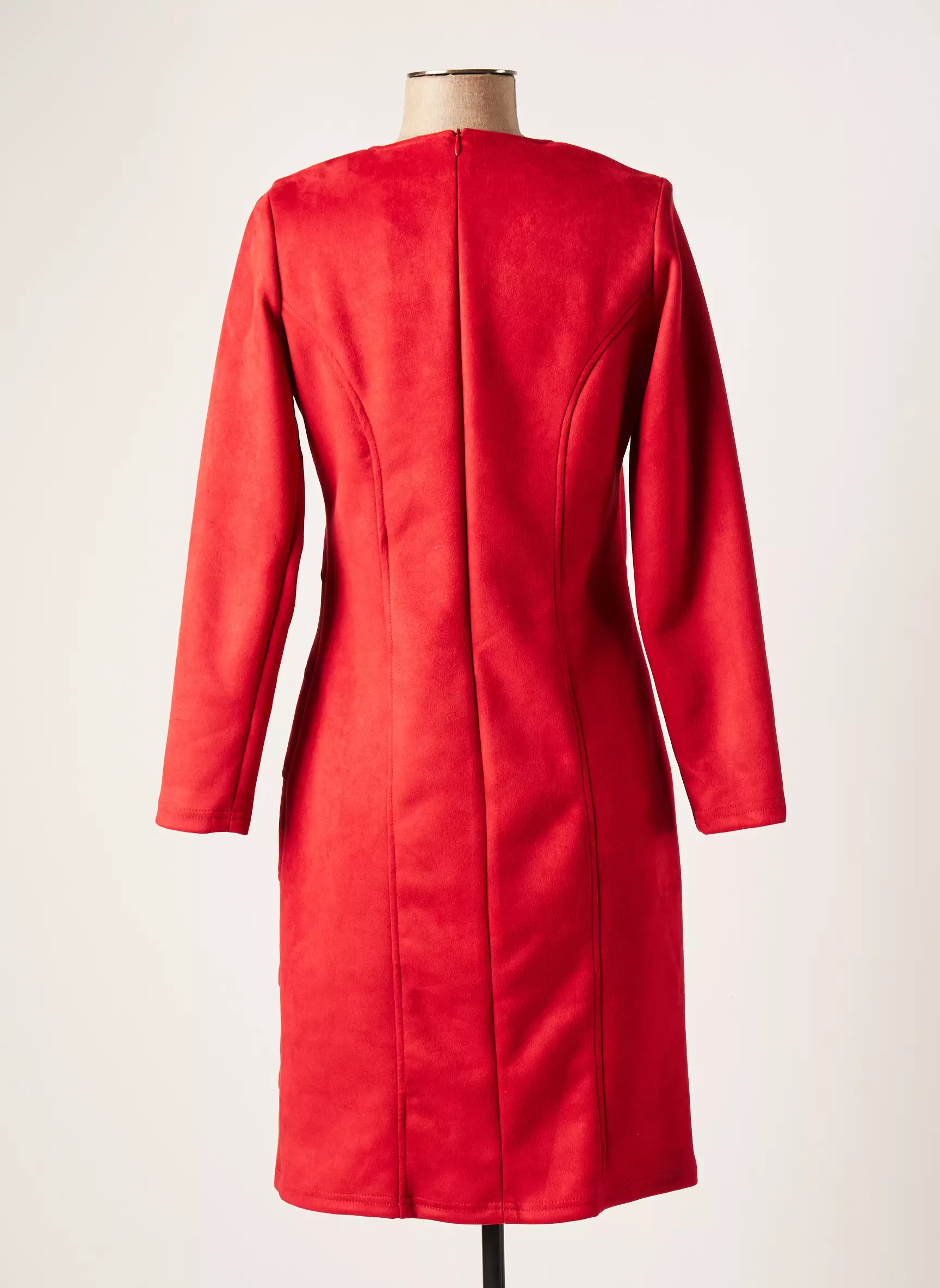 Meri Esca Robes Mi Longues Femme couleur rouge