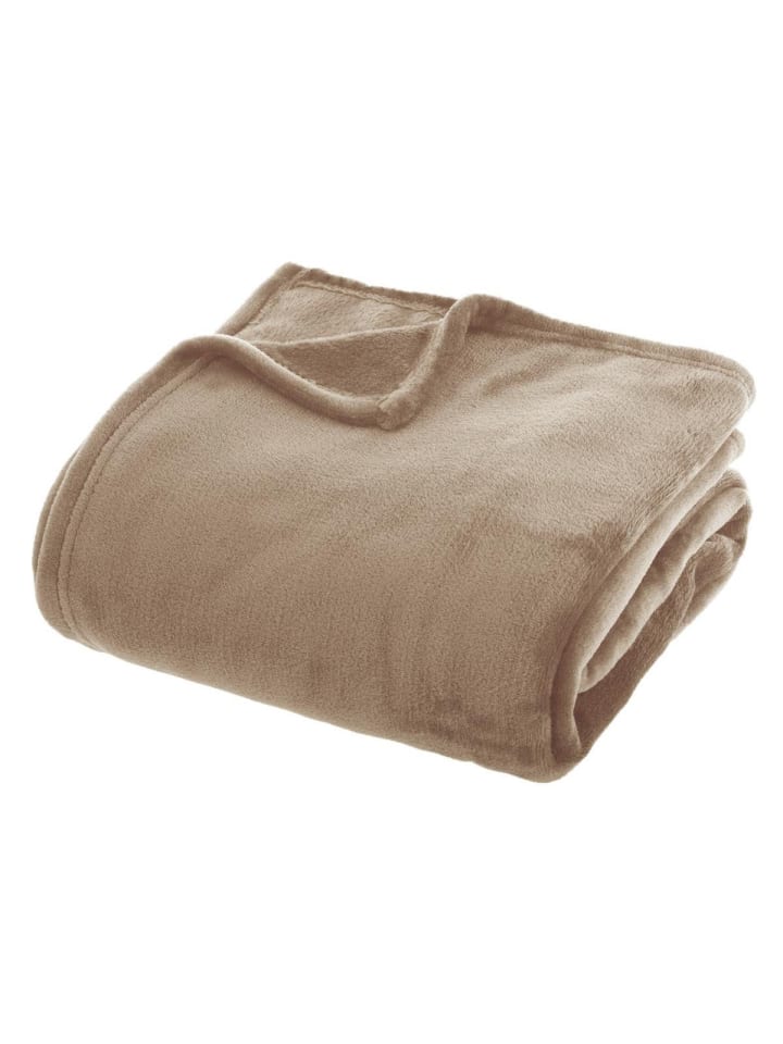 Atmosphera Créateur d'intérieur Fleecedecke in beige günstig kaufen onesize