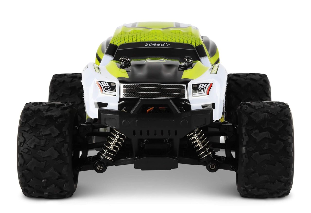 Blijr Blij´r Speed´r ferngesteuerter RC Monstertruck Rot 45 km/h, 1:18, 2 Akkus, Allrad, 100m, Ersatzkarosserie